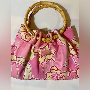 LILLY PULITZER- Adorable Handbag with Round Cane Handles